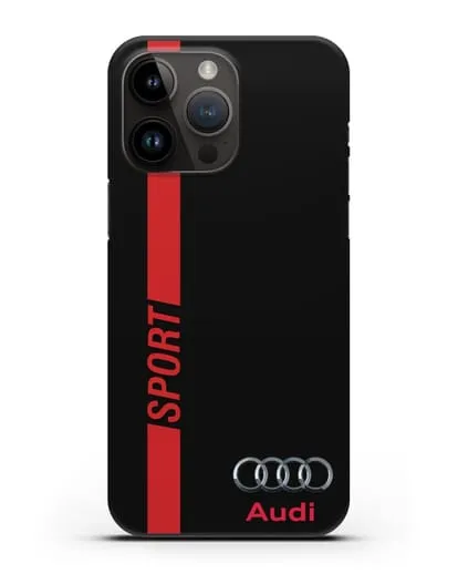 Чехол с надписью Audi Sport силиконовый для iPhone 14 Pro Max