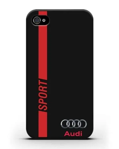 Чехол с надписью Audi Sport силиконовый для iPhone 4/4s