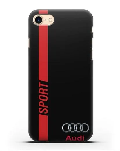 Чехол с надписью Audi Sport силиконовый для iPhone 7