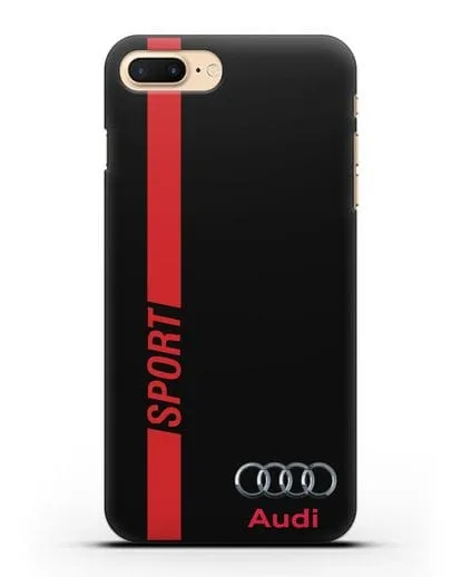 Чехол с надписью Audi Sport силиконовый для iPhone 8 Plus