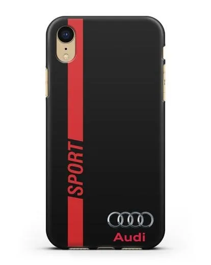 Чехол с надписью Audi Sport силиконовый для iPhone XR