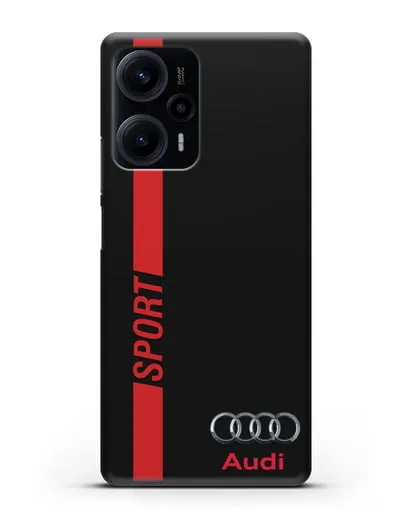 Чехол с надписью Audi Sport силиконовый для Xiaomi Poco F5