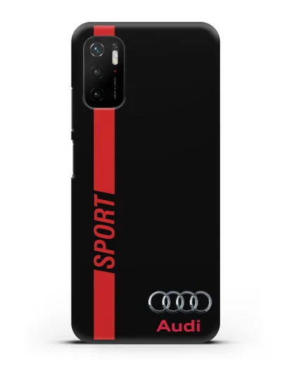 Чехол с надписью Audi Sport силиконовый для Xiaomi Poco M3 Pro