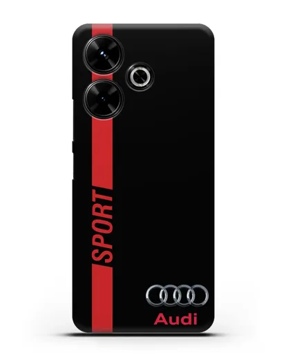 Чехол с надписью Audi Sport силиконовый для Xiaomi Poco M6