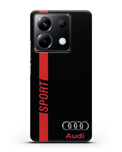 Чехол с надписью Audi Sport силиконовый для Xiaomi Poco X6