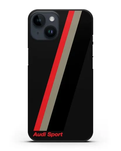 Чехол с логотипом Ауди Спорт силиконовый для iPhone 14