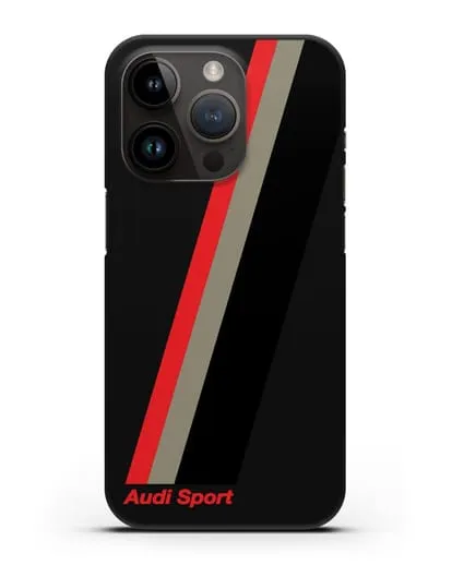 Чехол с логотипом Ауди Спорт силиконовый для iPhone 14 Pro
