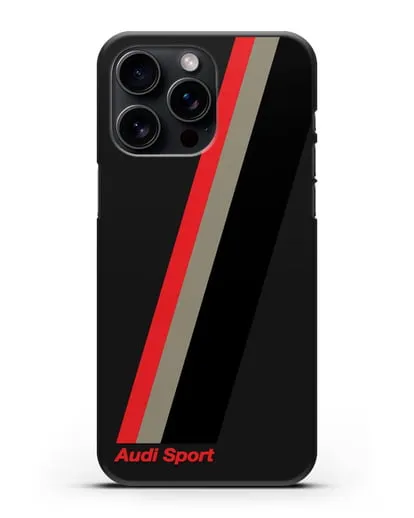 Чехол с логотипом Ауди Спорт силиконовый для iPhone 15 Pro Max