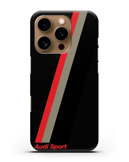 Чехол с логотипом Ауди Спорт силиконовый для iPhone 16 Pro