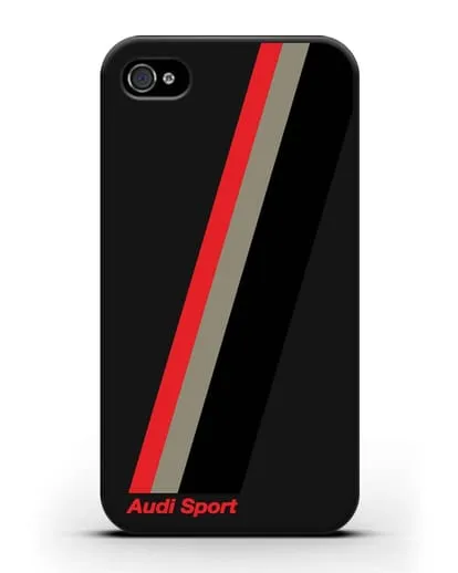 Чехол с логотипом Ауди Спорт силиконовый для iPhone 4/4s
