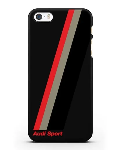 Чехол с логотипом Ауди Спорт силиконовый для iPhone 5/5s/SE