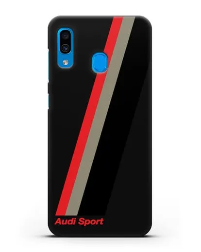 Чехол с логотипом Ауди Спорт силиконовый для Samsung Galaxy A30 [SM-A305FN]