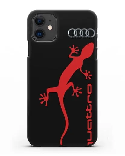 Чехол с логотипом Audi Quattro силиконовый для iPhone 11
