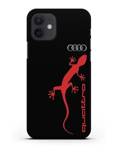 Чехол с логотипом Audi Quattro силиконовый для iPhone 12