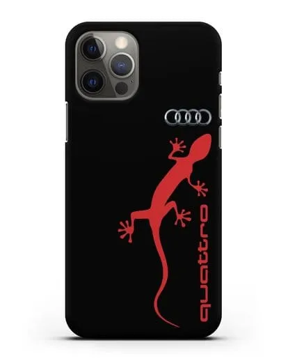 Чехол с логотипом Audi Quattro силиконовый для iPhone 12 Pro