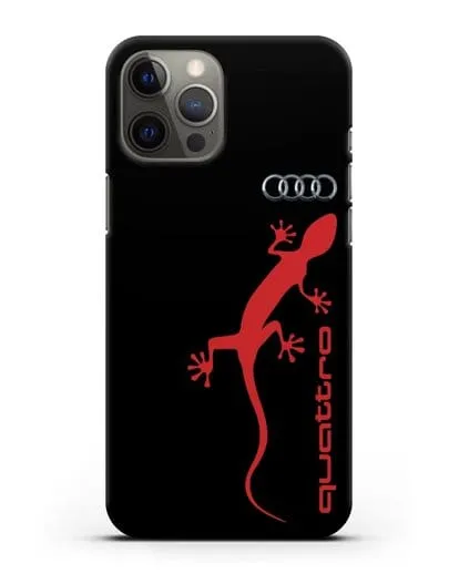 Чехол с логотипом Audi Quattro силиконовый для iPhone 12 Pro Max