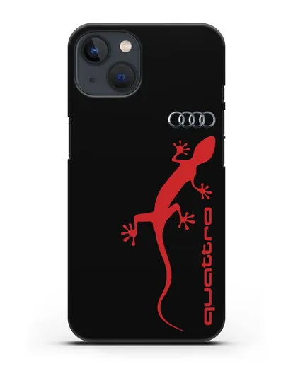 Чехол с логотипом Audi Quattro силиконовый для iPhone 13 Mini