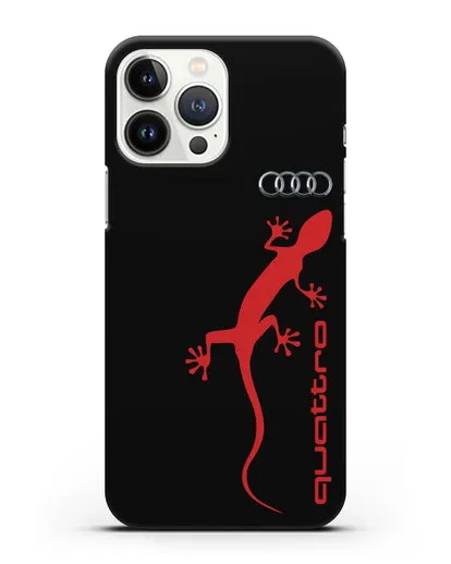 Чехол с логотипом Audi Quattro силиконовый для iPhone 13 Pro Max