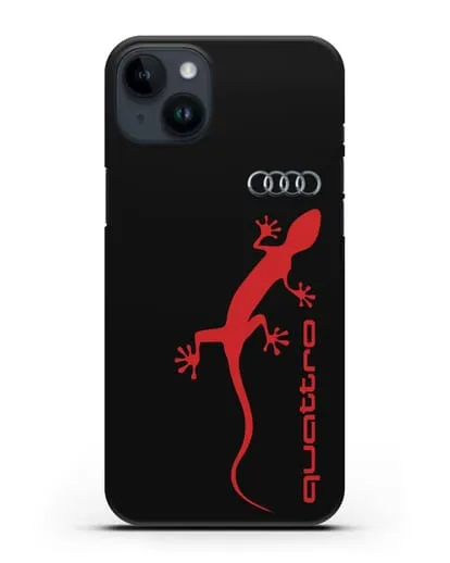 Чехол с логотипом Audi Quattro силиконовый для iPhone 14 Plus
