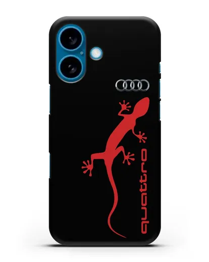Чехол с логотипом Audi Quattro силиконовый для iPhone 16