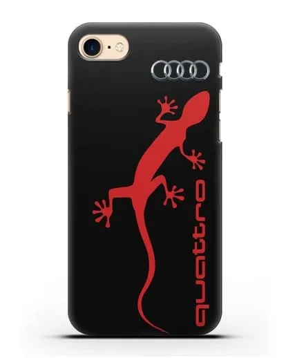 Чехол с логотипом Audi Quattro силиконовый для iPhone 7