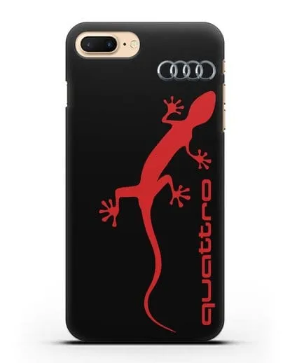 Чехол с логотипом Audi Quattro силиконовый для iPhone 8 Plus