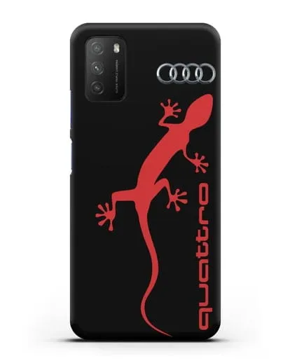 Чехол с логотипом Audi Quattro силиконовый для Xiaomi Poco M3