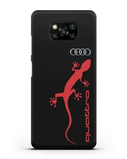 Чехол с логотипом Audi Quattro силиконовый для Xiaomi Poco X3