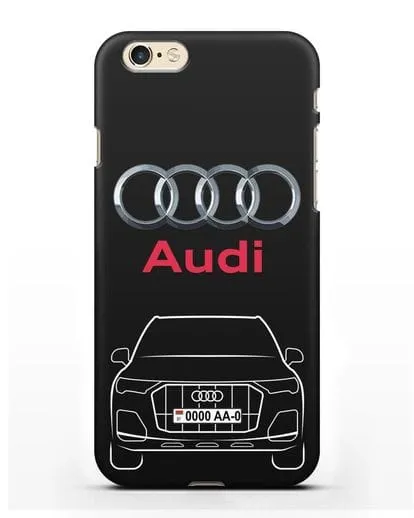 Чехол Audi Q7 с номерным знаком силиконовый для iPhone 6s