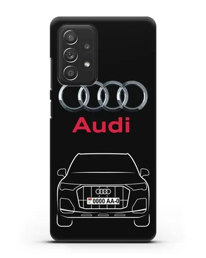 Чехол Audi Q7 с номерным знаком силиконовый для Samsung Galaxy A53