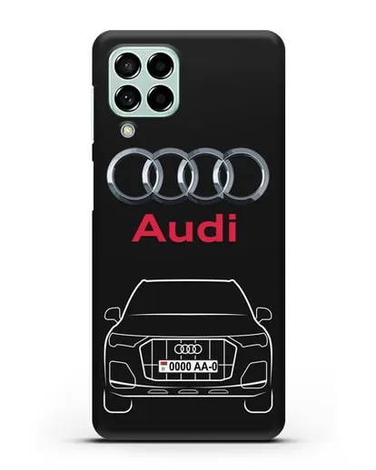 Чехол Audi Q7 с номерным знаком силиконовый для Samsung Galaxy M53 [SM-M536]
