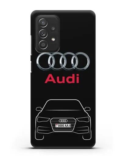Чехол Audi A4 с номерным знаком силиконовый для Samsung Galaxy A53