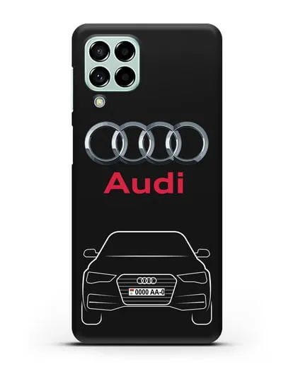 Чехол Audi A4 с номерным знаком силиконовый для Samsung Galaxy M53 [SM-M536]