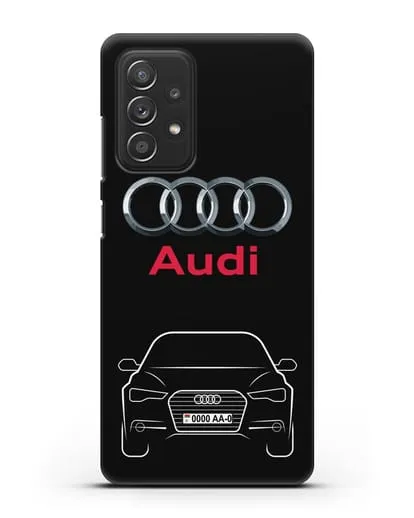 Чехол Audi A6 с номерным знаком силиконовый для Samsung Galaxy A53