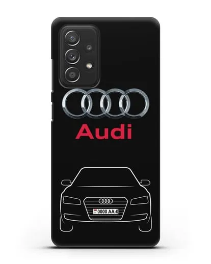 Чехол Audi A8 с номерным знаком силиконовый для Samsung Galaxy A53