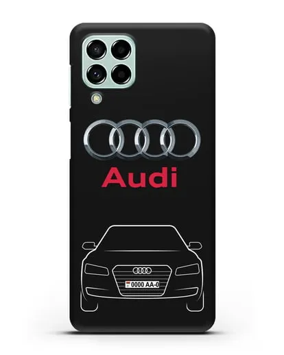 Чехол Audi A8 с номерным знаком силиконовый для Samsung Galaxy M53 [SM-M536]