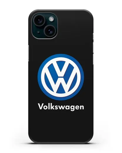 Чехол с логотипом Volkswagen силиконовый для iPhone 15 Plus