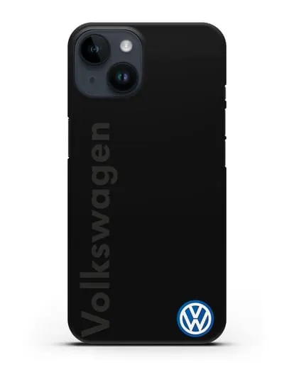 Чехол с надписью Volkswagen и логотипом силиконовый для iPhone 14