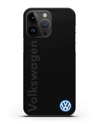 Чехол с надписью Volkswagen и логотипом силиконовый для iPhone 14 Pro Max