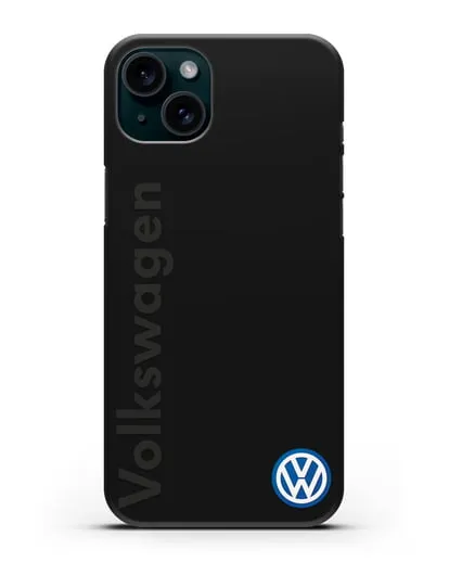 Чехол с надписью Volkswagen и логотипом силиконовый для iPhone 15 Plus