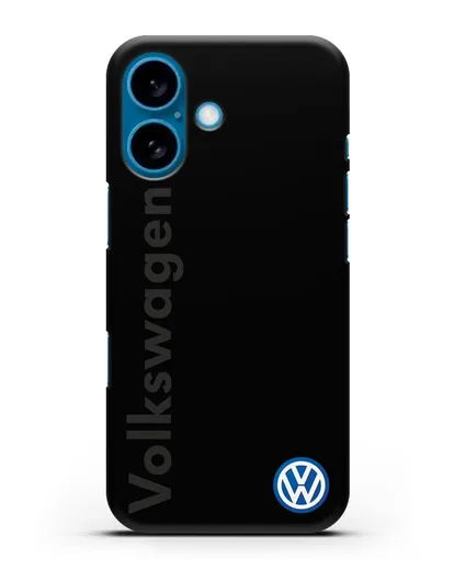 Чехол с надписью Volkswagen и логотипом силиконовый для iPhone 16