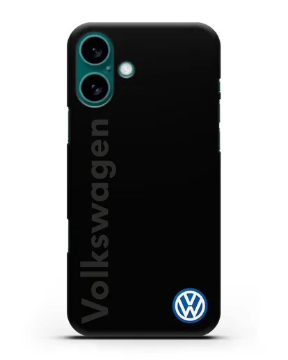 Чехол с надписью Volkswagen и логотипом силиконовый для iPhone 16 Plus