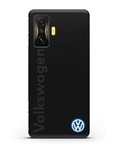 Чехол с надписью Volkswagen и логотипом силиконовый для Xiaomi Poco F4 GT
