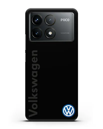Чехол с надписью Volkswagen и логотипом силиконовый для Xiaomi Poco F6 Pro