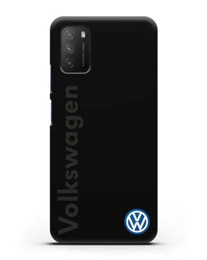 Чехол с надписью Volkswagen и логотипом силиконовый для Xiaomi Poco M3