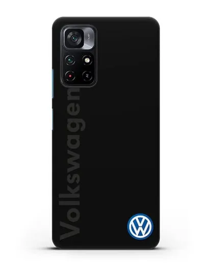 Чехол с надписью Volkswagen и логотипом силиконовый для Xiaomi Poco M4 Pro 5G