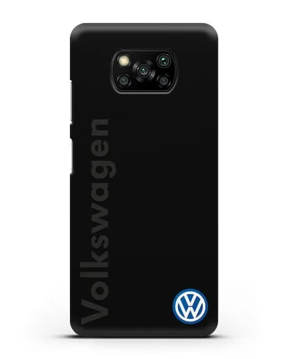 Чехол с надписью Volkswagen и логотипом силиконовый для Xiaomi Poco X3