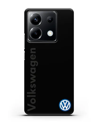 Чехол с надписью Volkswagen и логотипом силиконовый для Xiaomi Poco X6