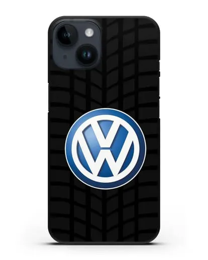 Чехол с логотипом Фольксваген силиконовый для iPhone 14
