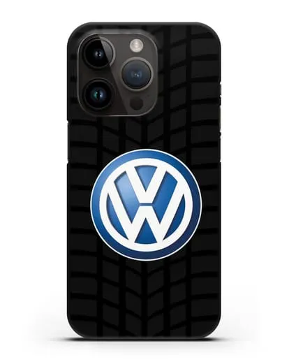 Чехол с логотипом Фольксваген силиконовый для iPhone 14 Pro
